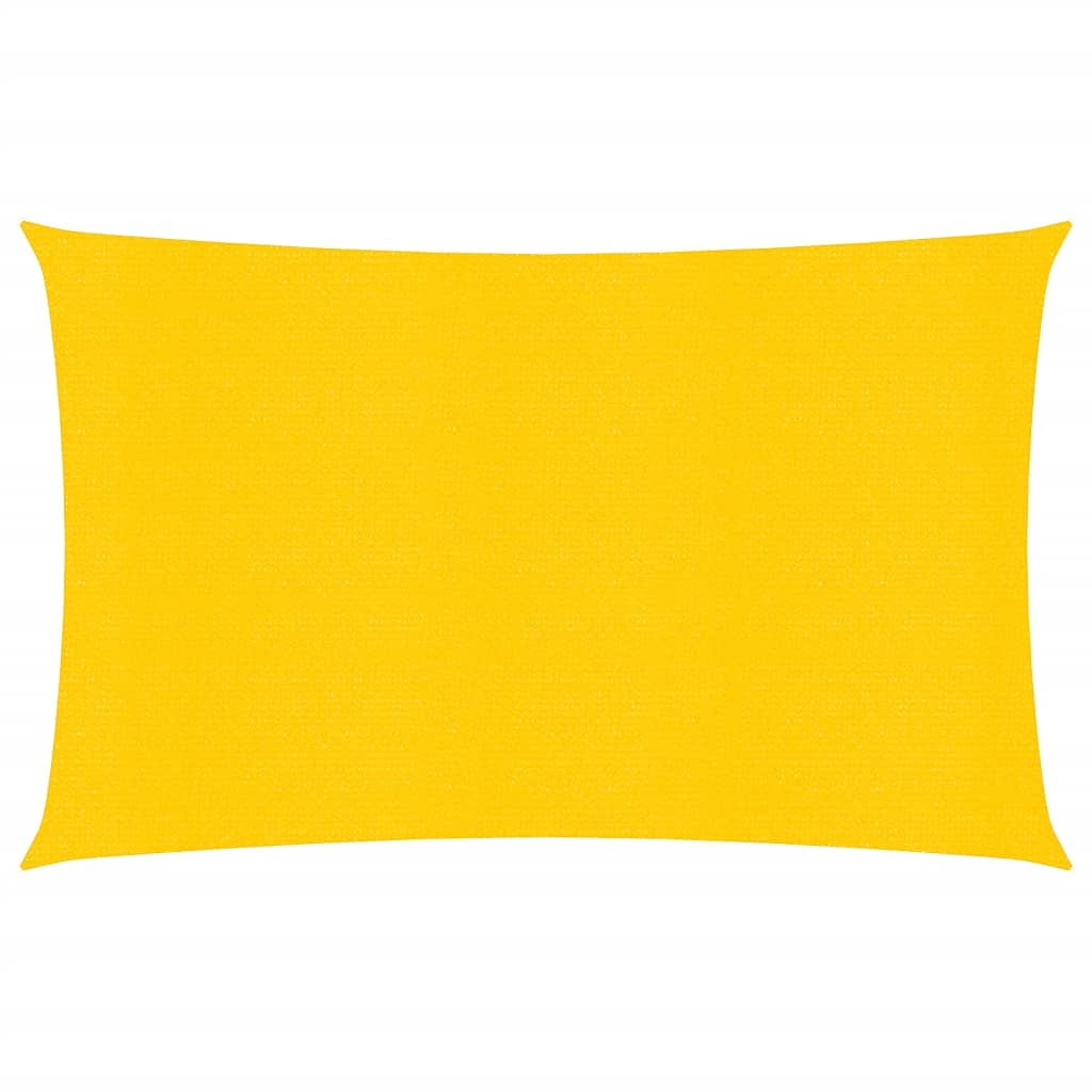 vidaXL Para-sol estilo vela 160 g/m² 2x4 m PEAD amarelo