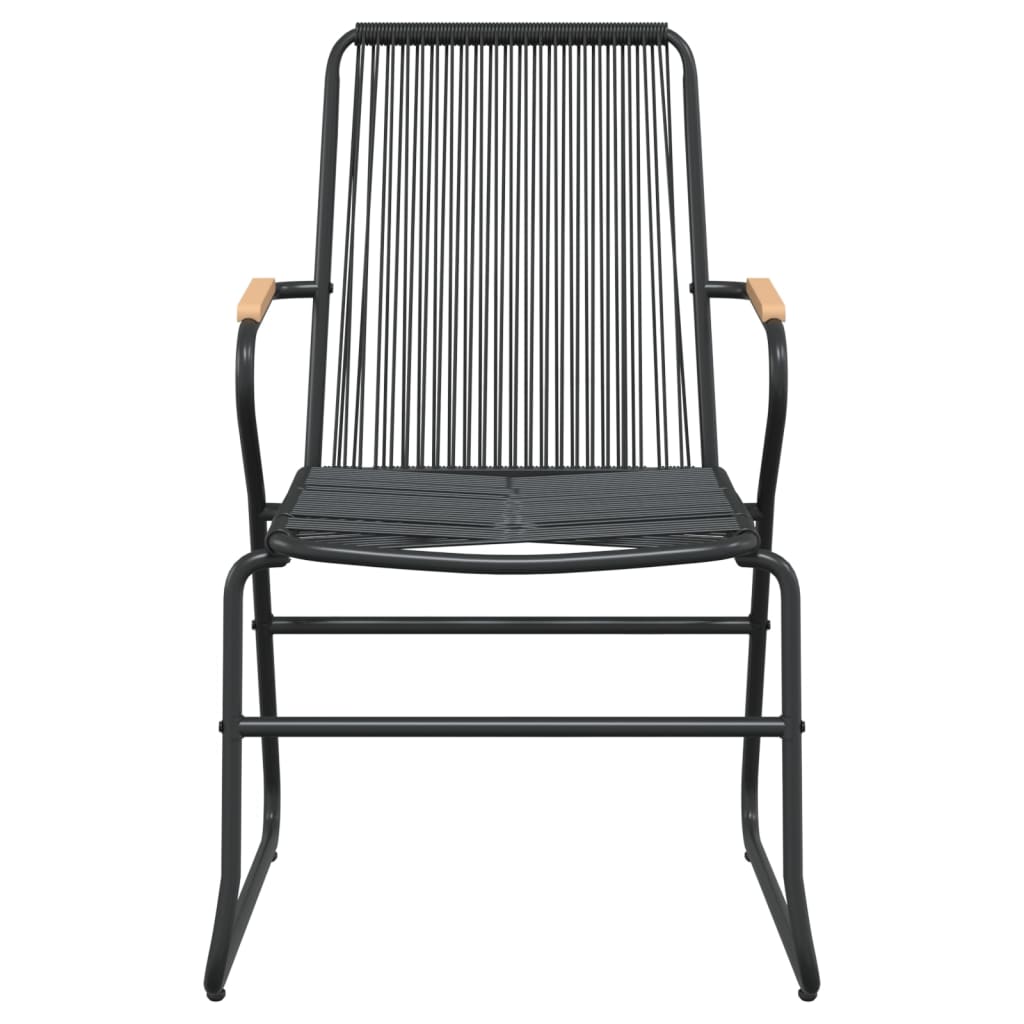vidaXL Cadeiras de jardim 2 pcs 58x59x85,5 cm vime de PVC preto