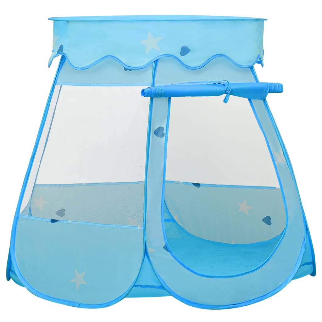 vidaXL Tenda de brincar infantil com 250 bolas 102x102x82 cm azul