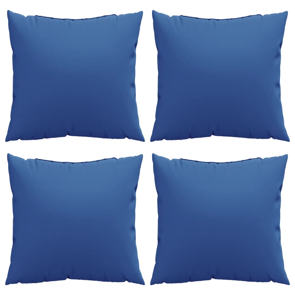 vidaXL Almofadas decorativas 4 pcs 40x40 cm tecido azul real