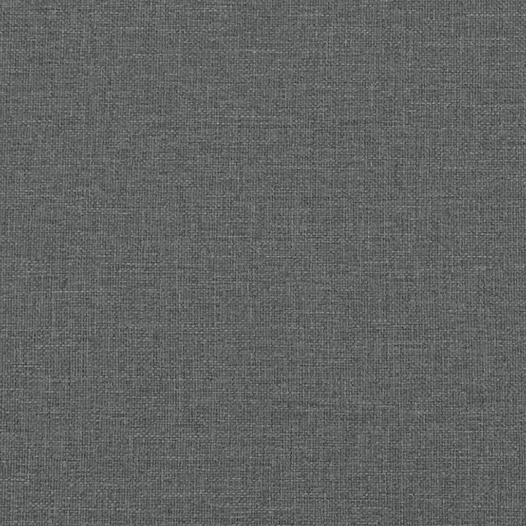 vidaXL Sofá-cama em forma de L 275x140x70 cm tecido cinzento-escuro