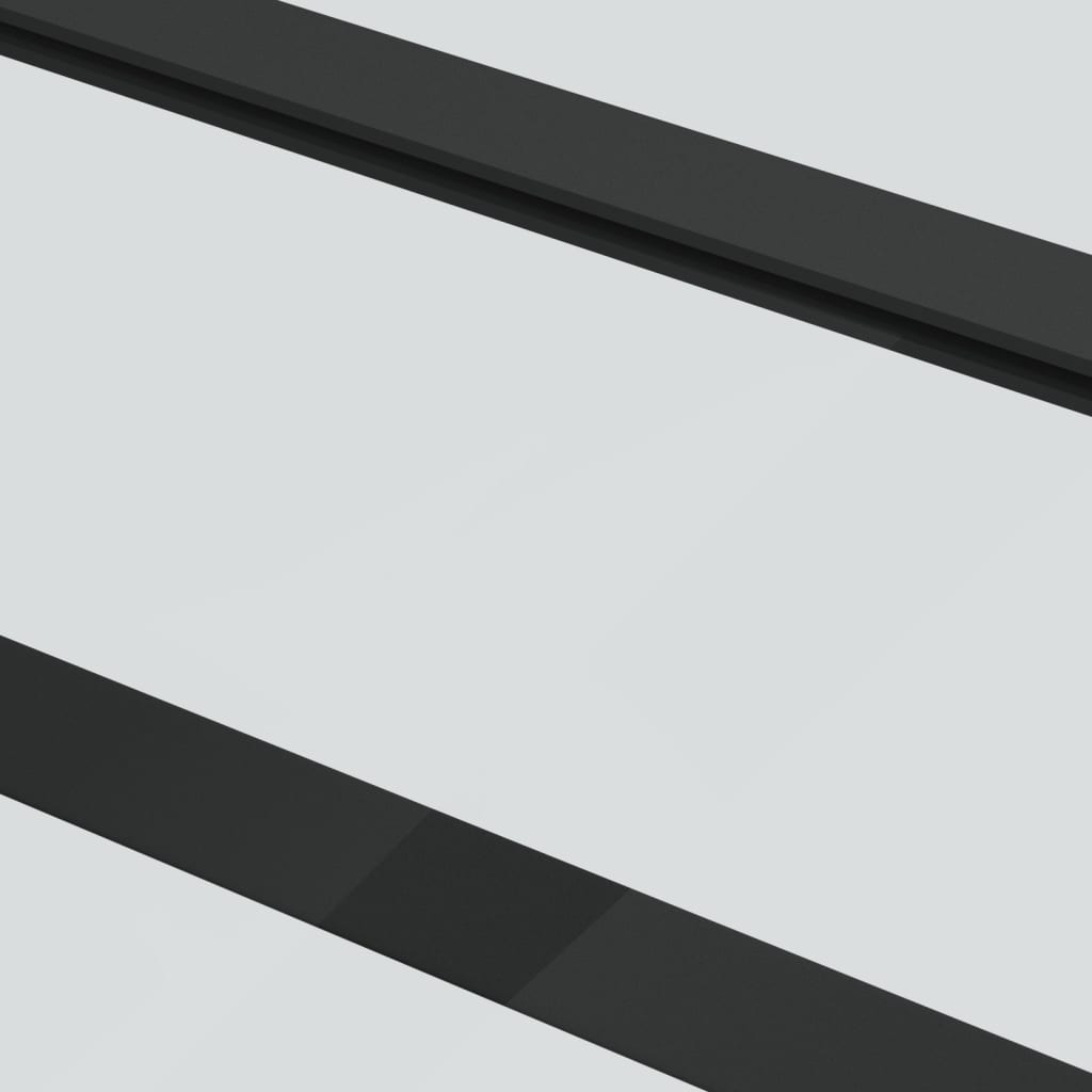 vidaXL Porta deslizante em vidro ESG e alumínio 90x205 cm preto