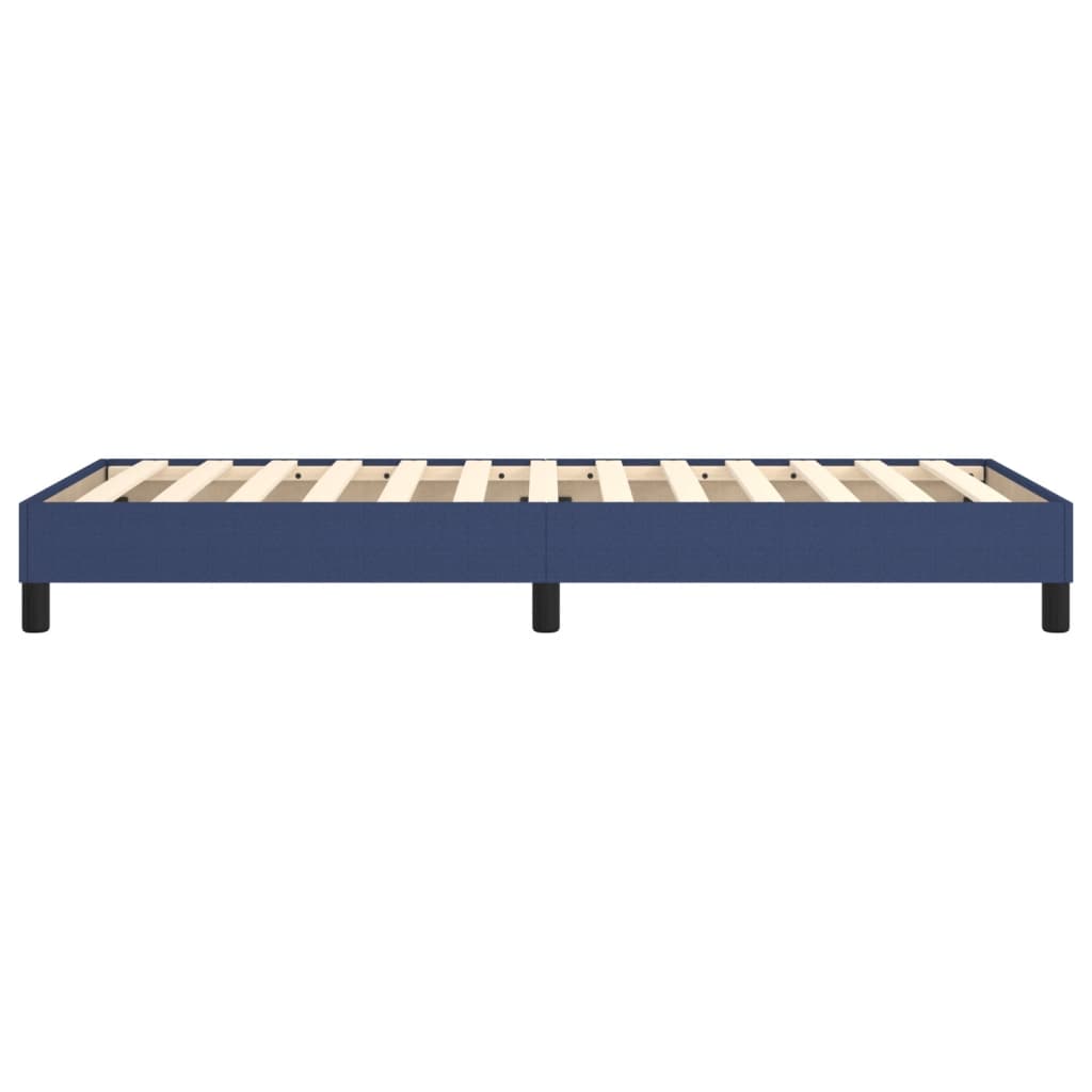 vidaXL Estrutura de cama com molas 100x200 cm tecido azul