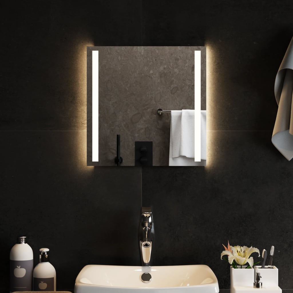 vidaXL Espelho de casa de banho com luzes LED 40x40 cm