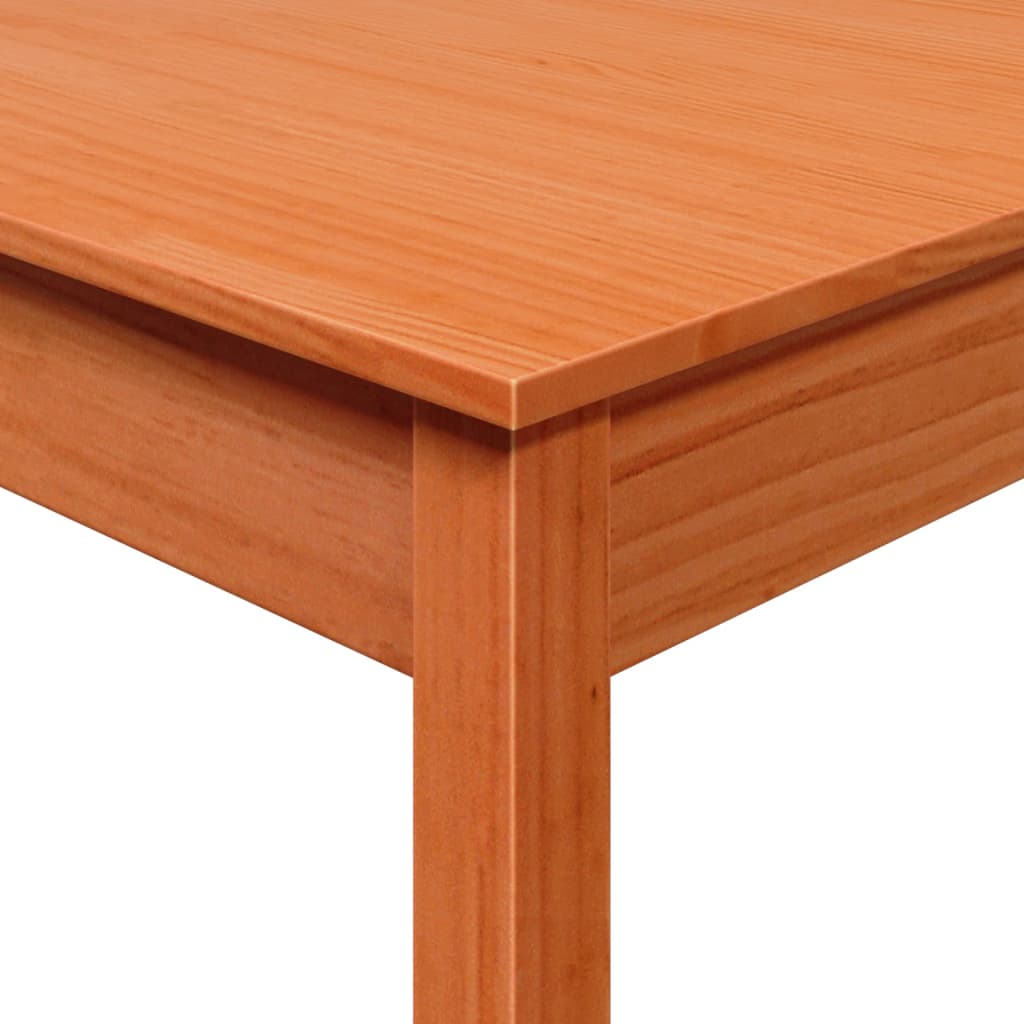 vidaXL Mesa de jantar 55x55x75 cm madeira pinho maciça castanho cera