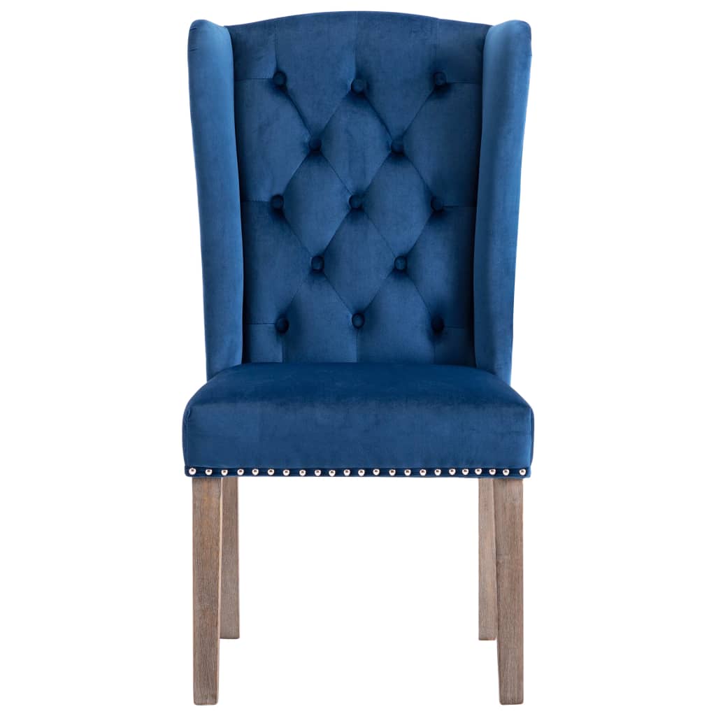 vidaXL Cadeira de jantar veludo azul