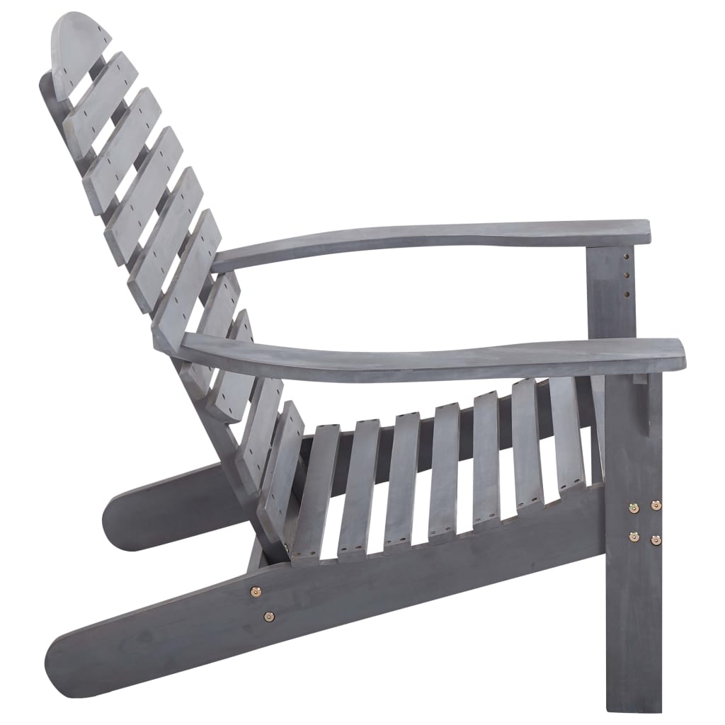 vidaXL Cadeira Adirondack em madeira de acácia maciça cinzento