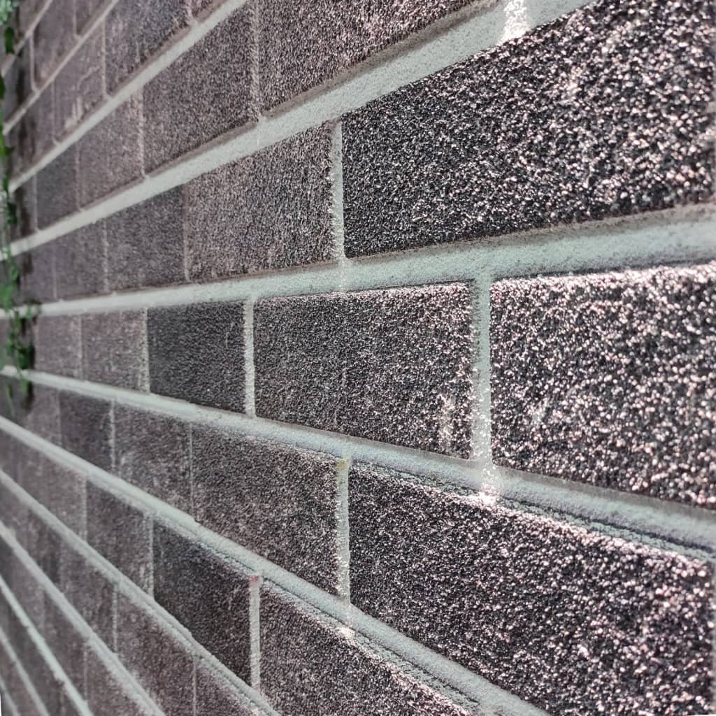 vidaXL Painéis de parede 3D c/ design tijolos pretos/cinzas 10 pcs EPS