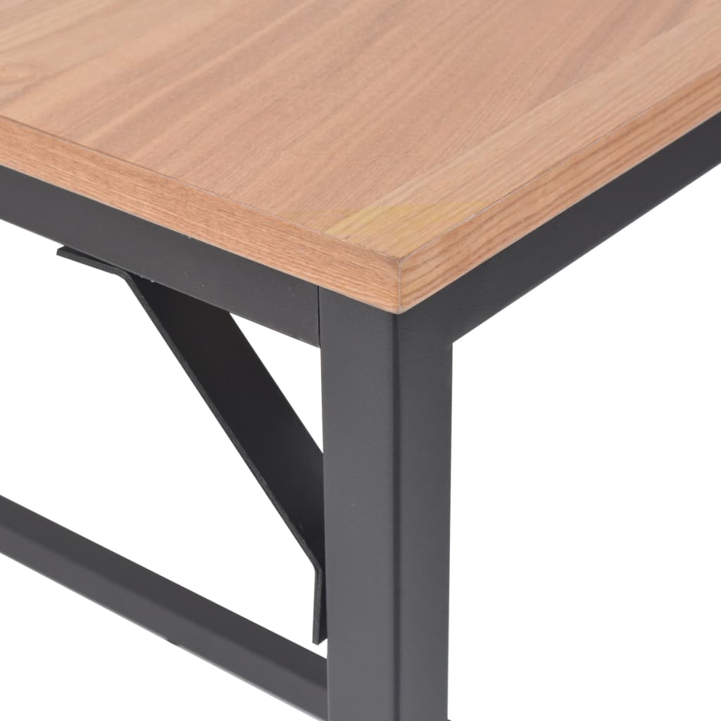 vidaXL Mesa de jantar em madeira de freixo 180x90x76 cm