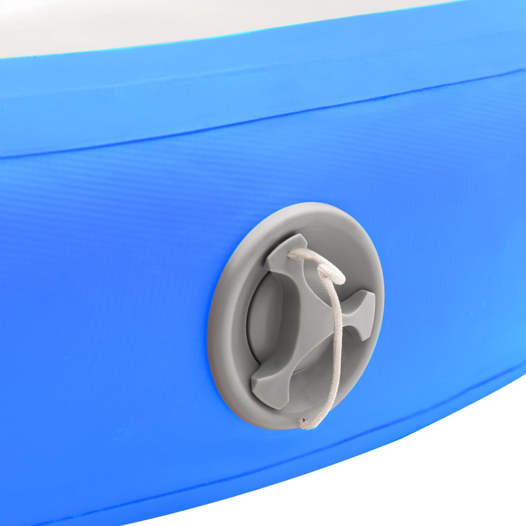 vidaXL Tapete de ginástica insuflável com bomba 100x100x10 cm PVC azul