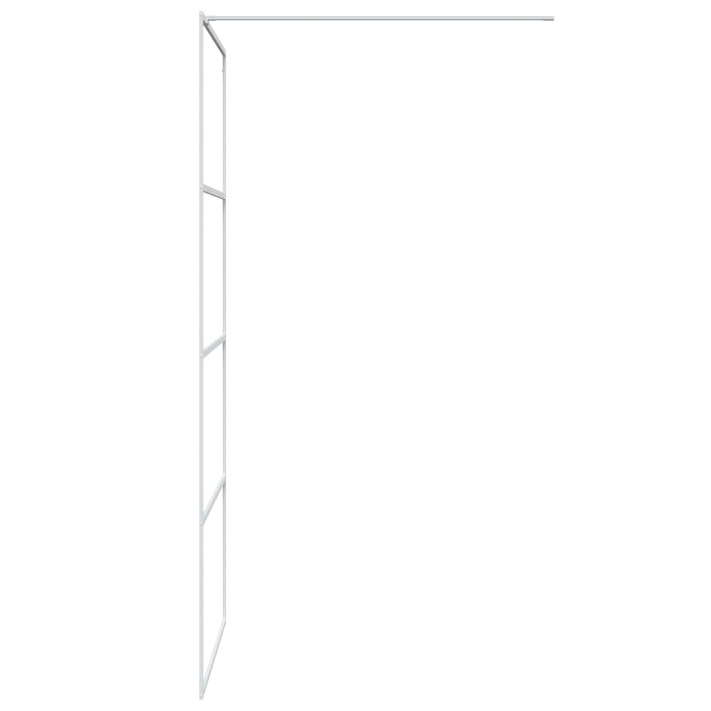 vidaXL Divisória de chuveiro branco 90x195 cm vidro ESG transparente