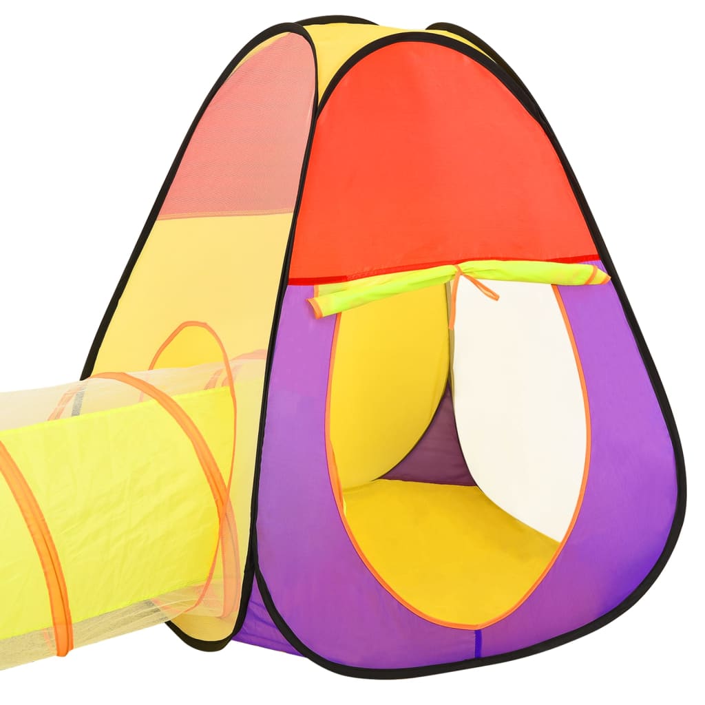 vidaXL Tenda de brincar infantil com 250 bolas 255x80x100 cm multicor