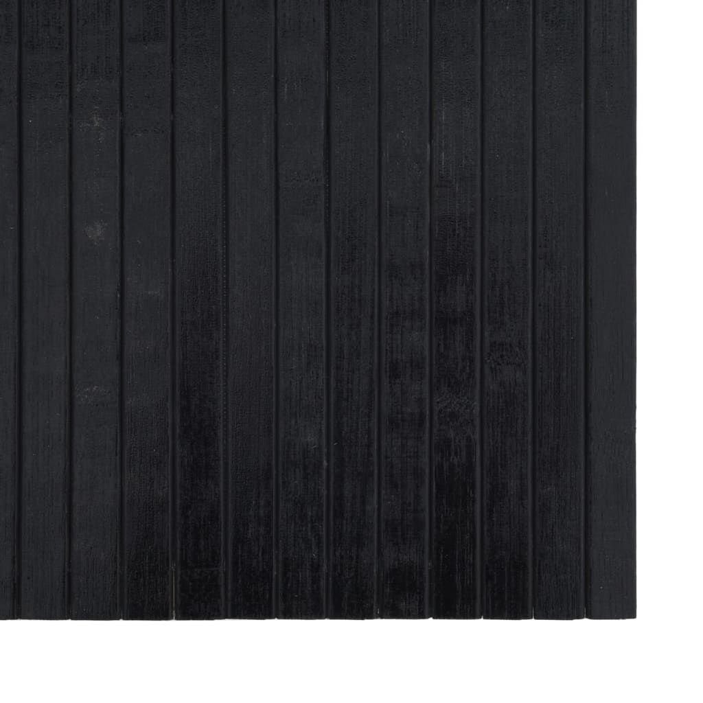 vidaXL Tapete retangular 100x300 cm bambu preto
