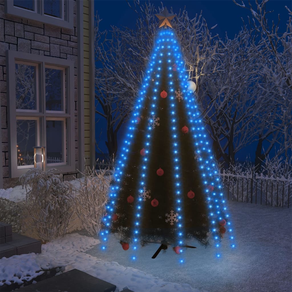 vidaXL Cordão de luzes árvore de Natal 300 luzes LED 300 cm azul