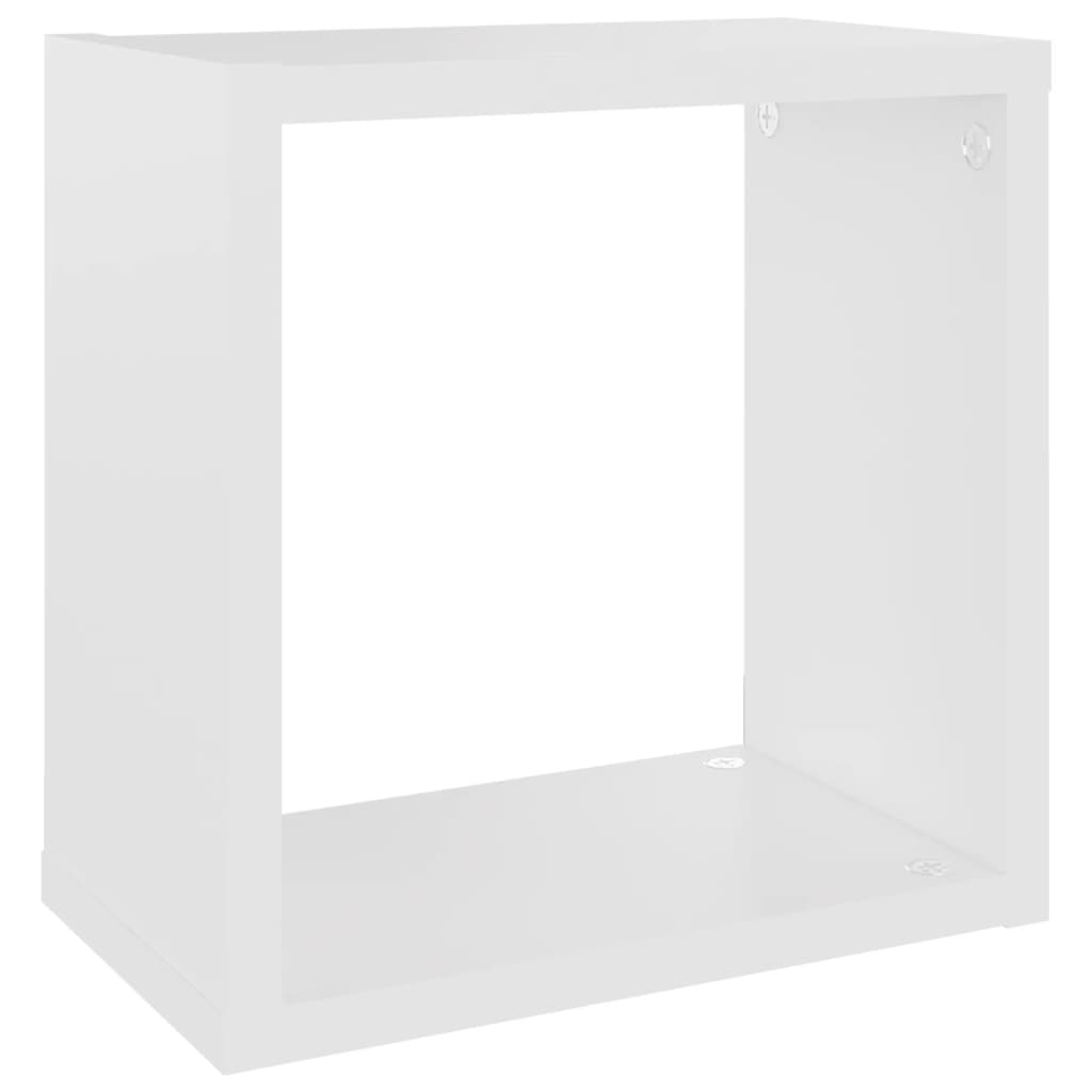 vidaXL Prateleiras parede forma de cubo 2 pcs 26x15x26cm branco/sonoma