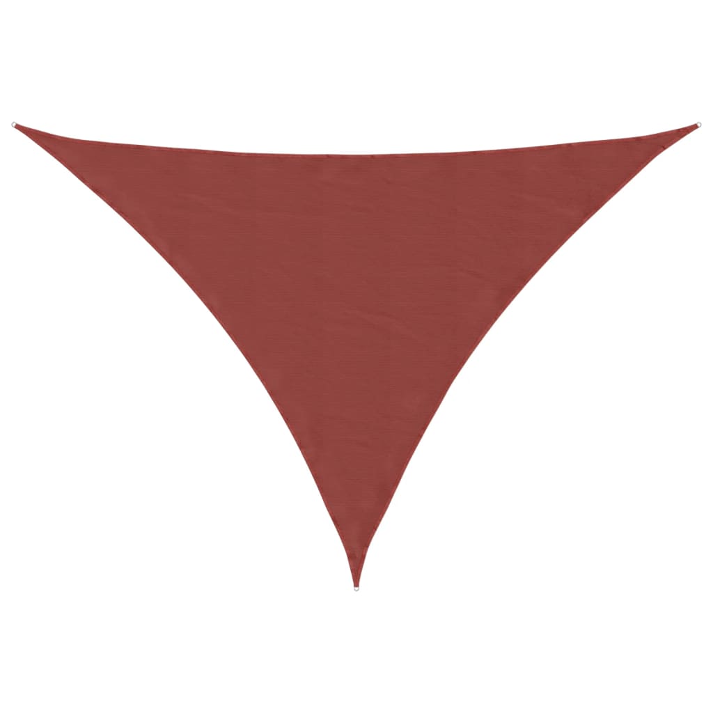 vidaXL Para-sol estilo vela tecido oxford triangular 5x5x6 m terracota
