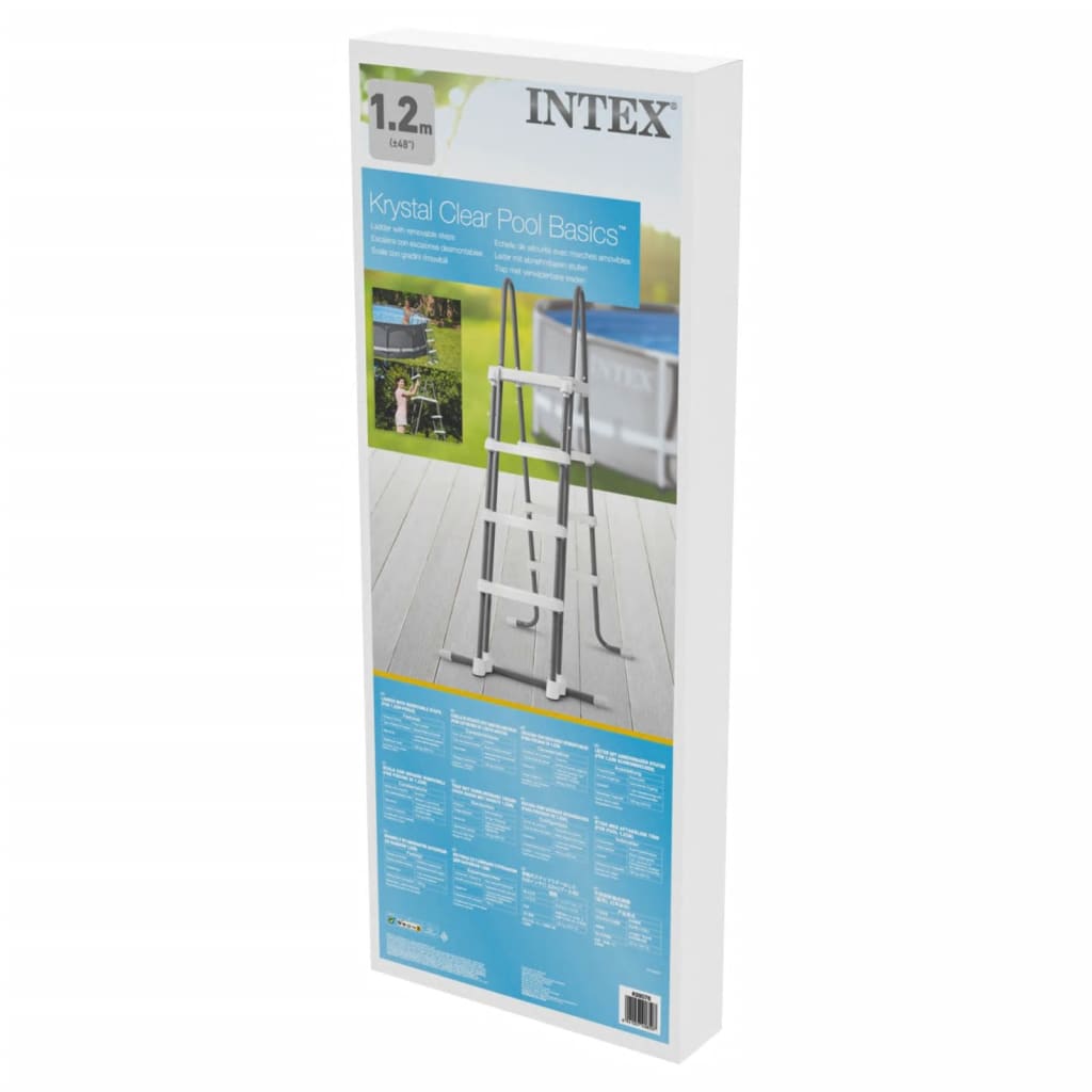 Intex Escada de segurança para piscina 4 degraus 122 cm