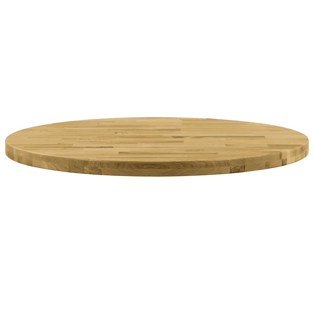vidaXL Tampo de mesa madeira de carvalho maciça redondo 44 mm 700 mm