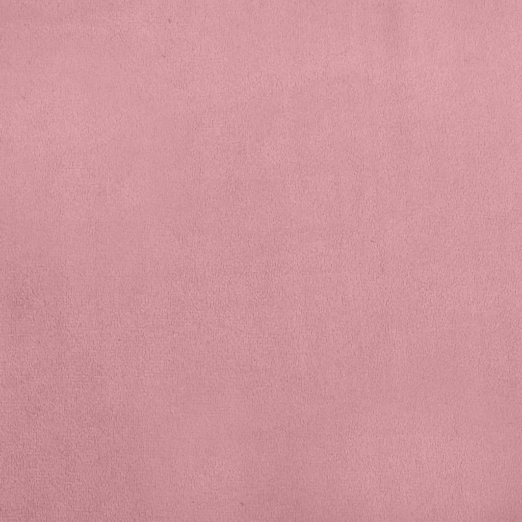 vidaXL Sofá infantil com apoio de pés 100x50x30 cm veludo rosa