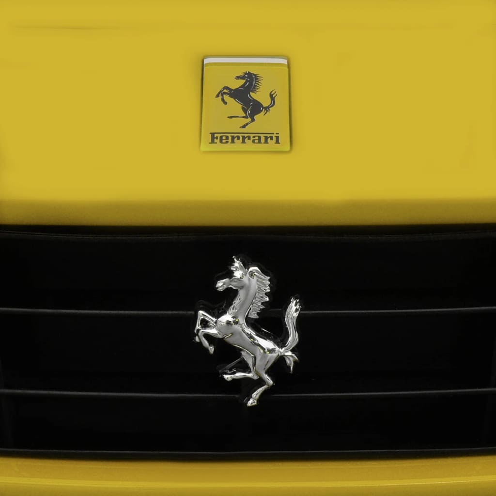 vidaXL Carro de passeio Ferrari F12 amarelo 6 V com controlo remoto
