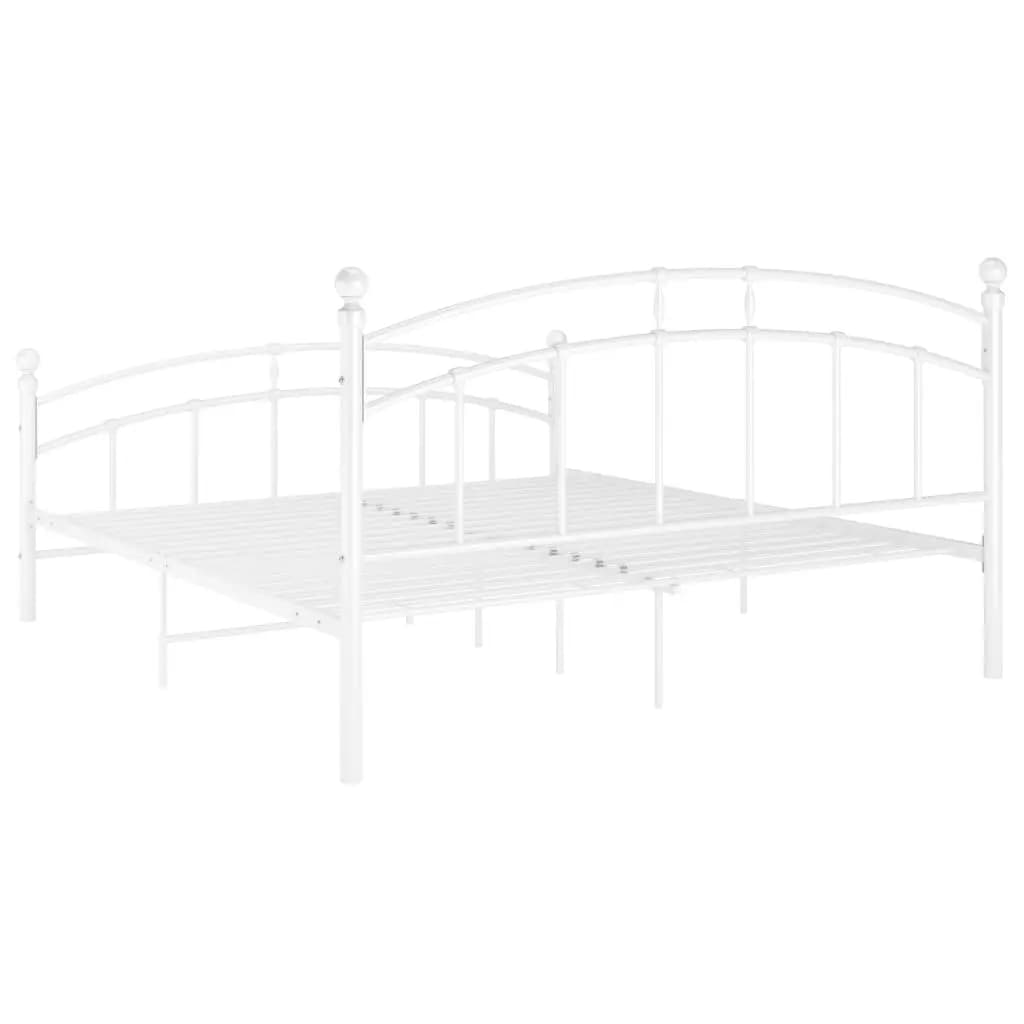 vidaXL Estrutura de cama 160x200 cm metal branco