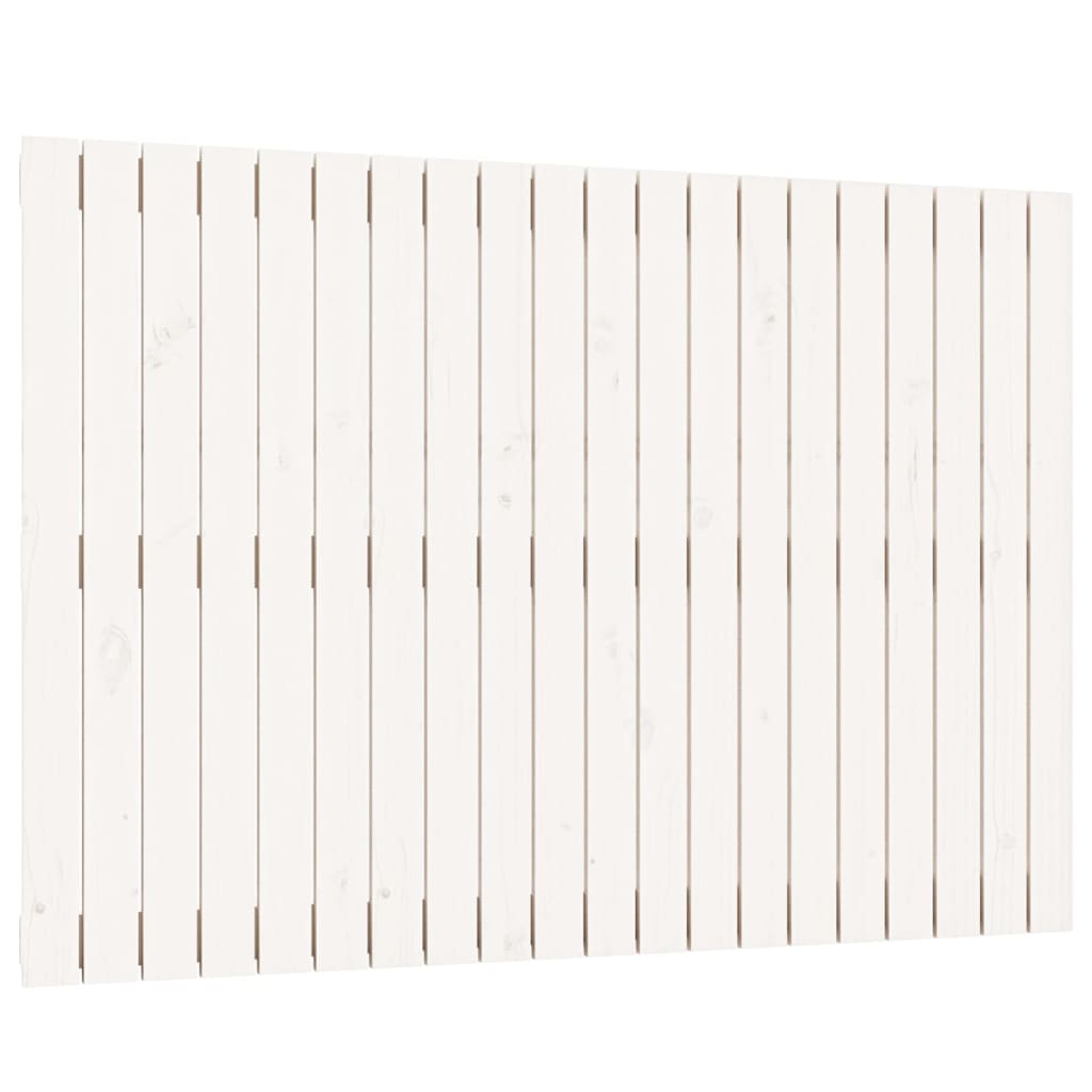 vidaXL Cabeceira de parede 127,5x3x90 cm pinho maciço branco