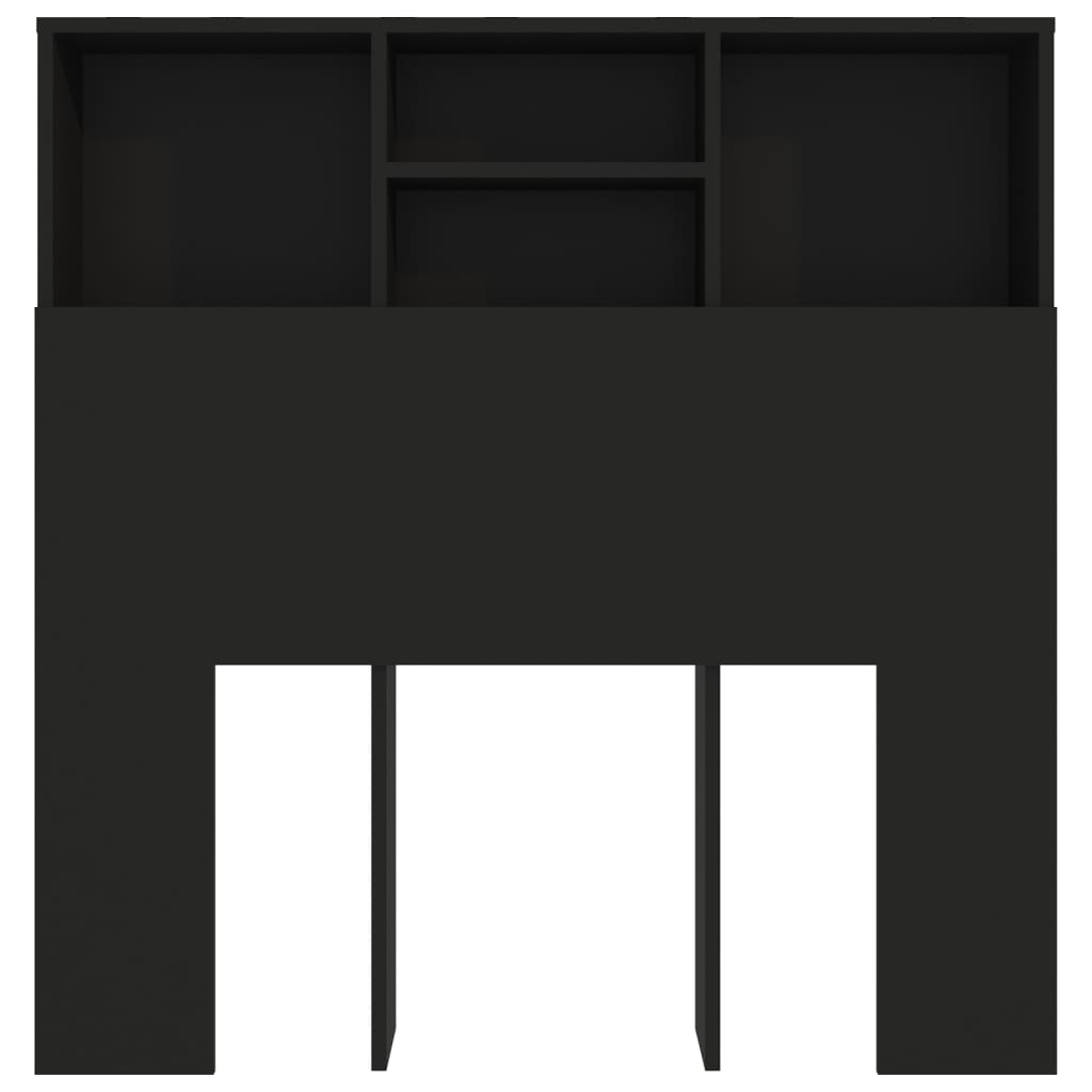 vidaXL Armário de cabeceira 100x19x103,5 cm preto