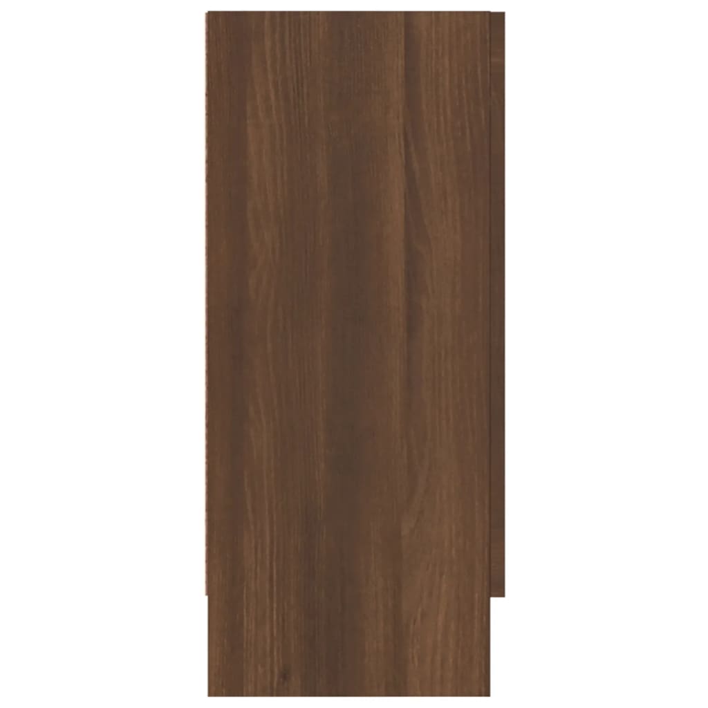 vidaXL Vitrine 120x30,5x70 cm derivados madeira carvalho castanho