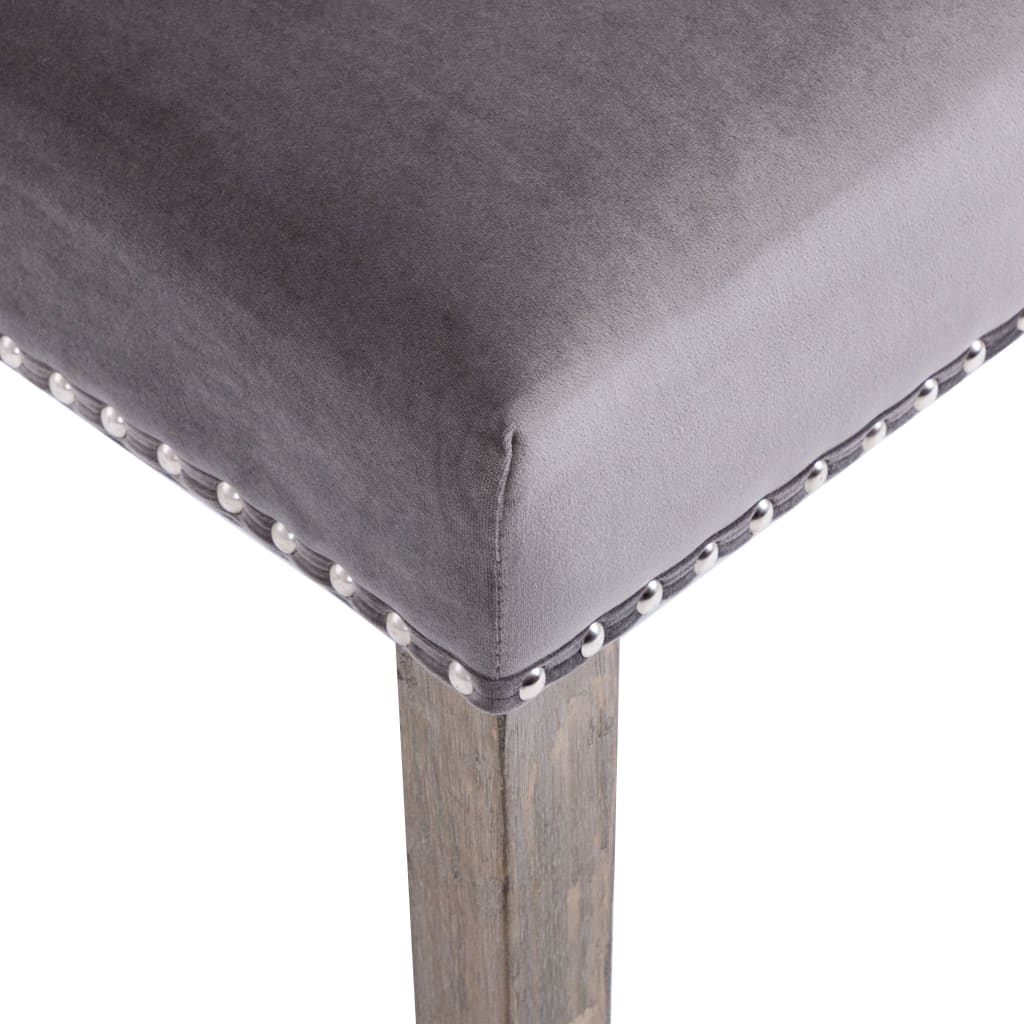 vidaXL Cadeira de jantar veludo cinzento