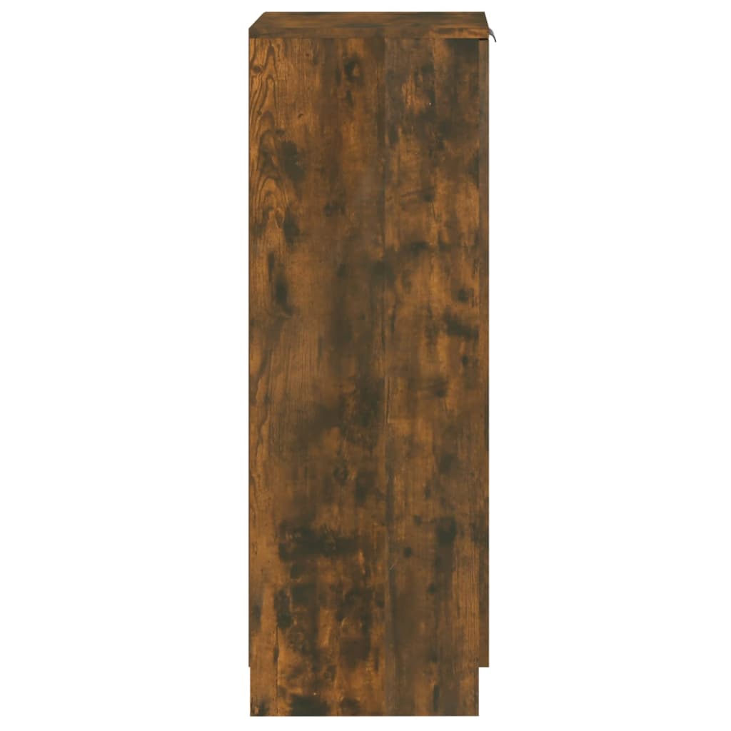 vidaXL Sapateira 30x35x100 cm derivados de madeira carvalho fumado