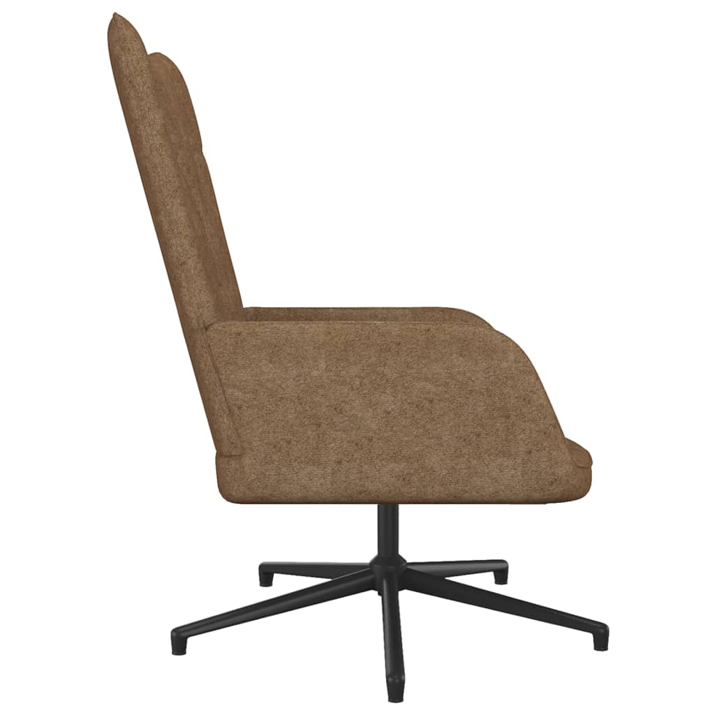 vidaXL Cadeira de descanso com banco tecido cinzento-acastanhado