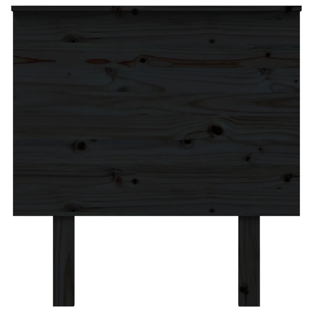 vidaXL Cabeceira de cama 79x6x82,5 cm pinho maciço preto