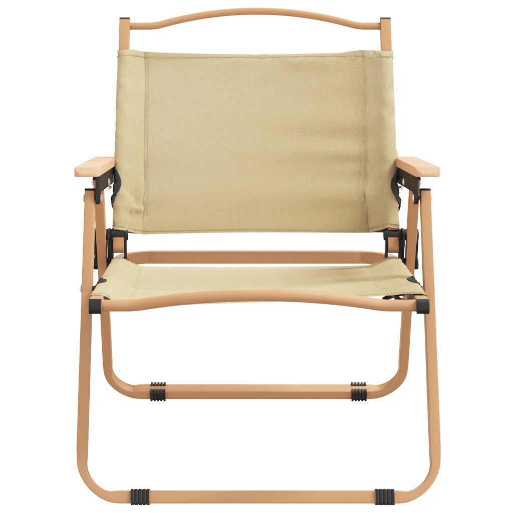 vidaXL Cadeiras de campismo 2 pcs 54x43x59 cm tecido oxford bege