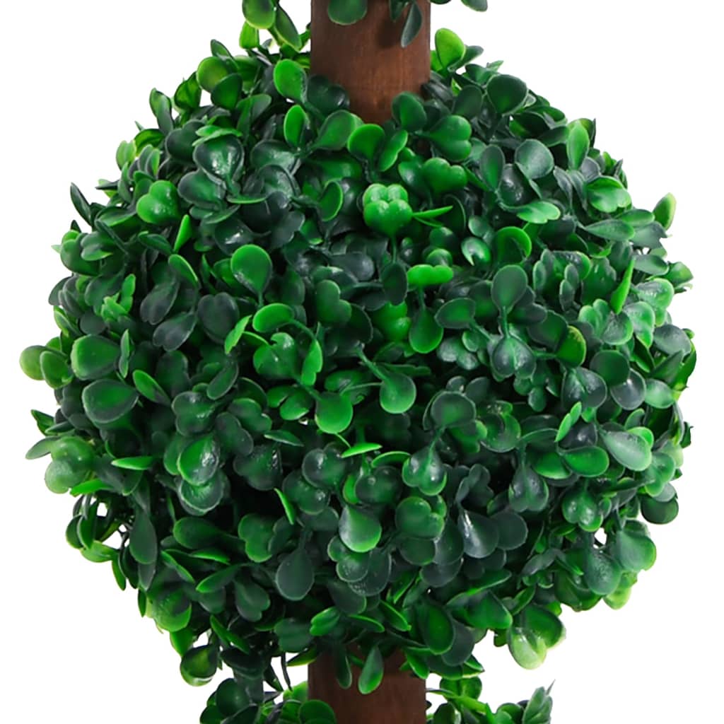 vidaXL Planta artificial buxo em forma de esfera com vaso 90 cm verde