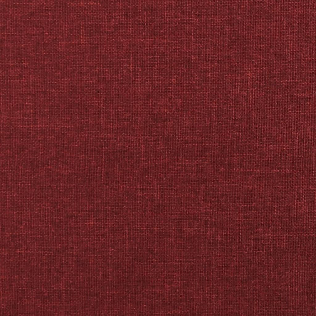 vidaXL Apoio de pés 60x60x36 cm tecido/couro artificial vermelho tinto