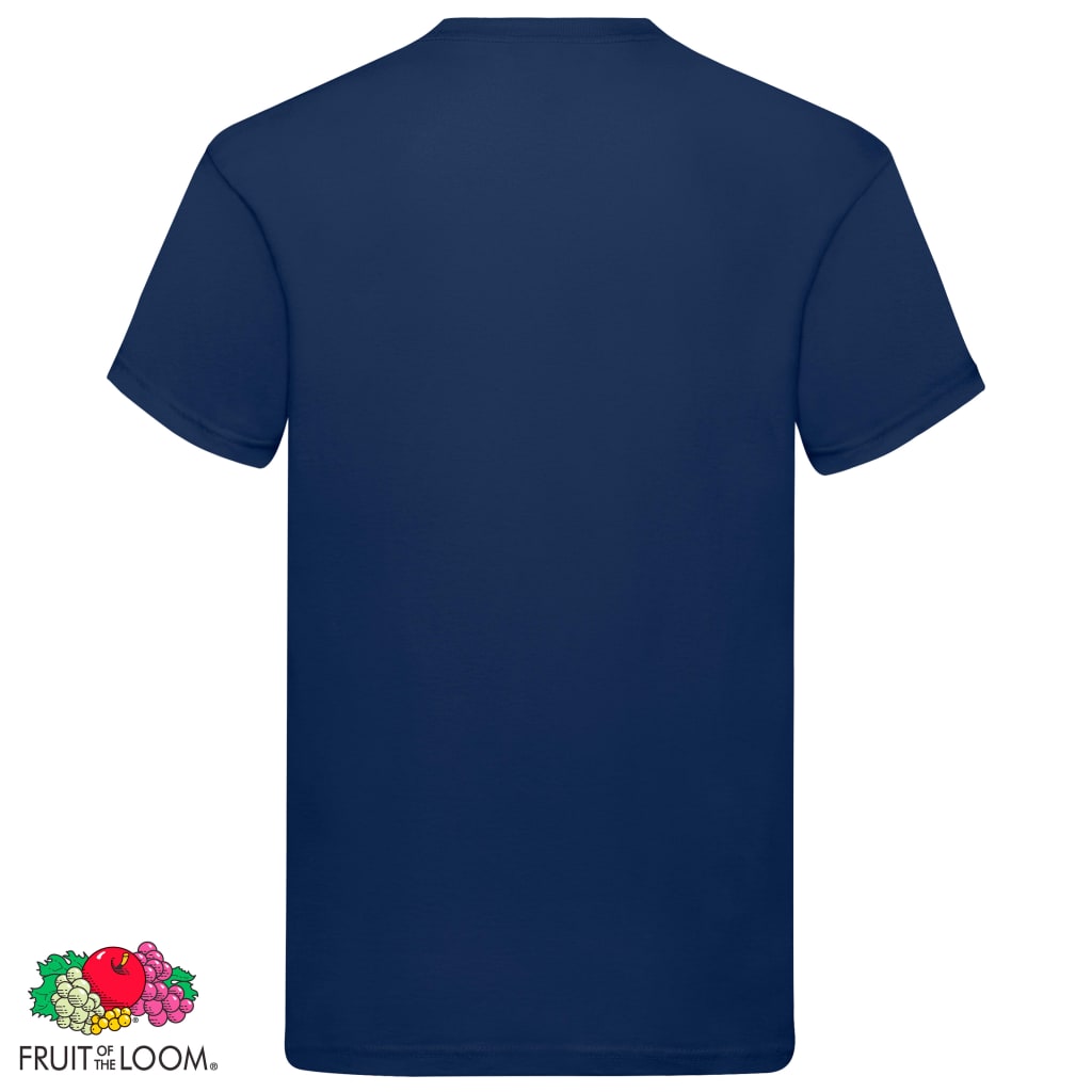 Fruit of the Loom T-shirts originais 5 pcs algodão S azul-marinho