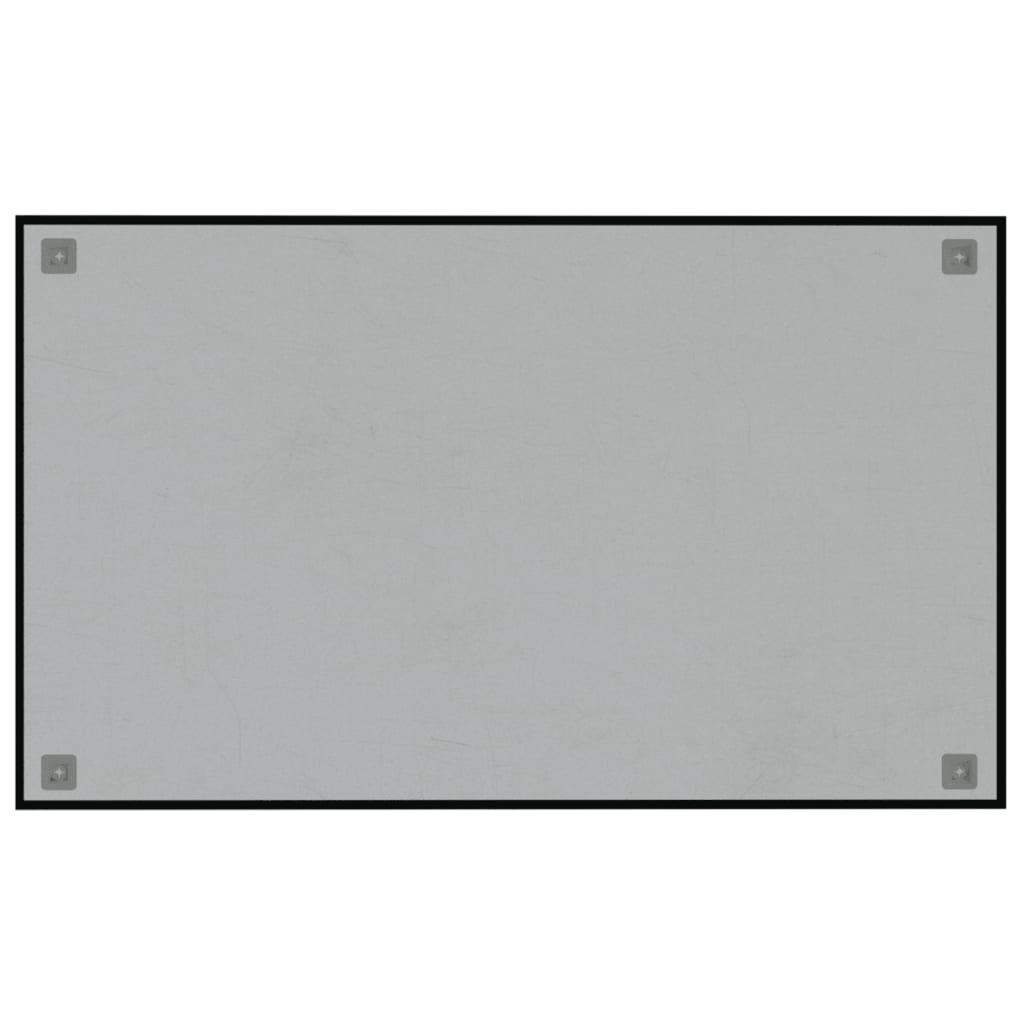 vidaXL Quadro magnético de parede 100x60 cm  vidro temperado preto