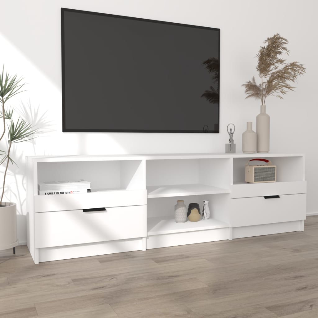 vidaXL Móvel para TV 150x33,5x45 cm derivados de madeira branco