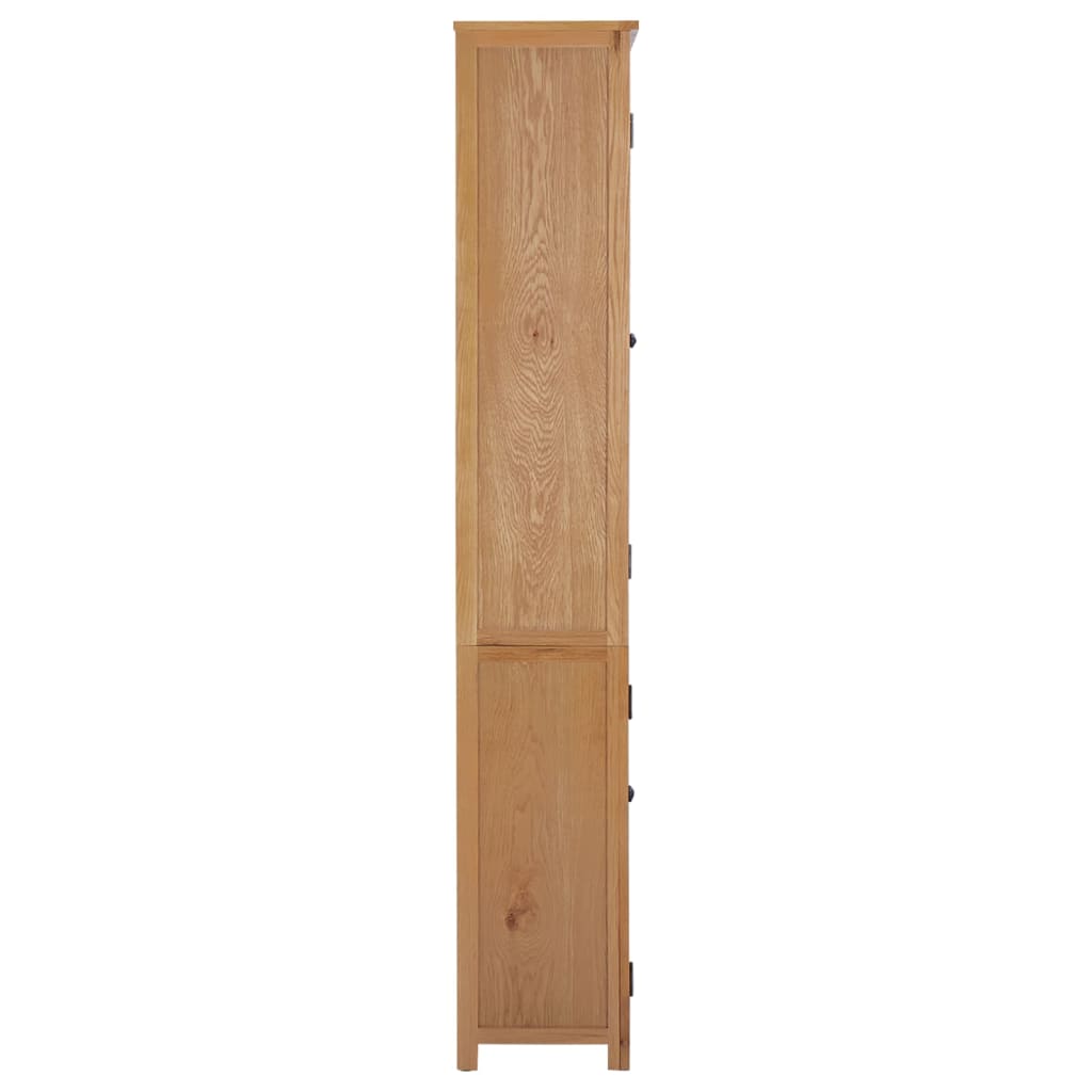 vidaXL Estante com 2 portas 90x30x200 cm madeira de carvalho maciça