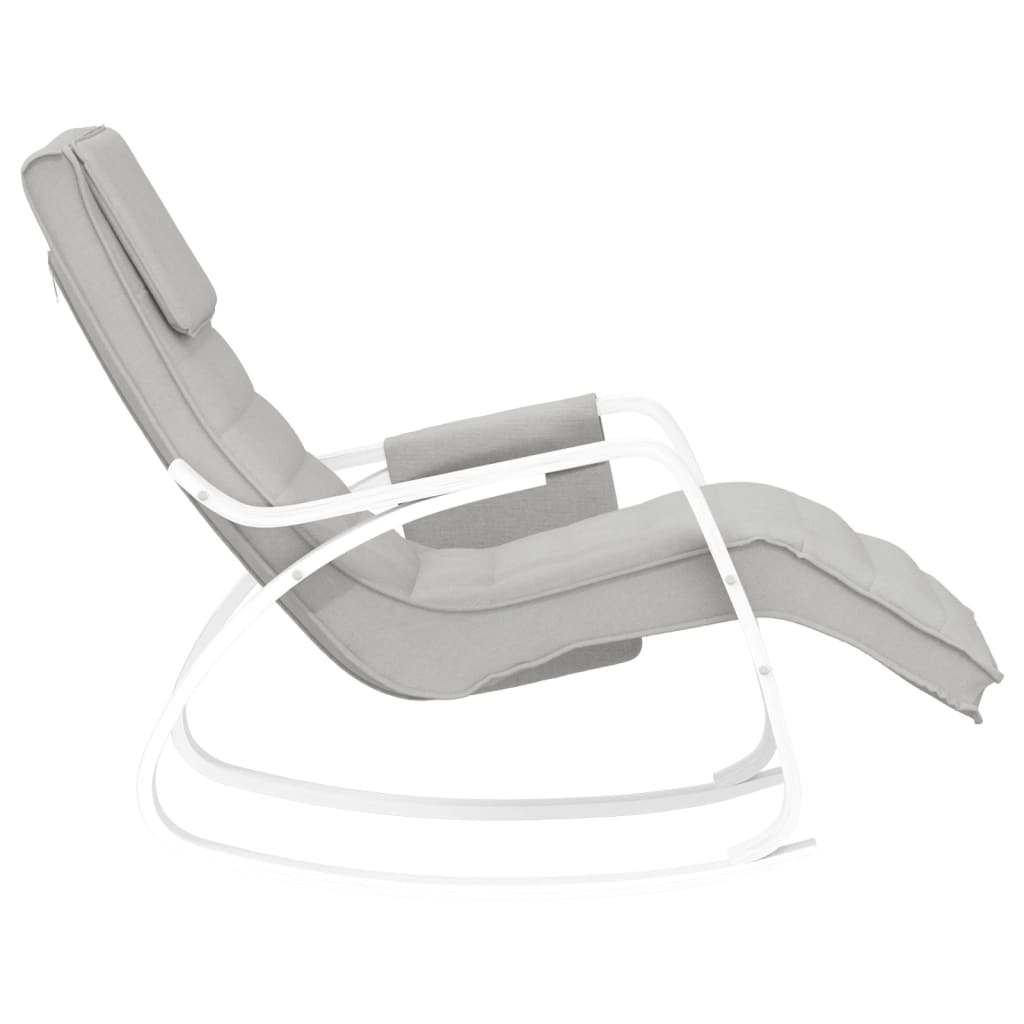 vidaXL Cadeira de baloiço tecido cinzento-claro