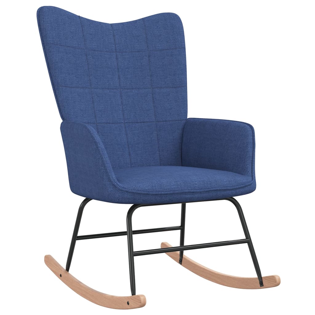 vidaXL Cadeira de baloiço tecido azul