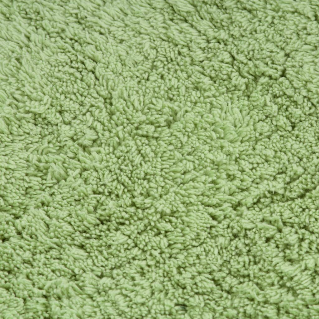 vidaXL Conjunto tapetes de casa de banho 3 pcs tecido verde