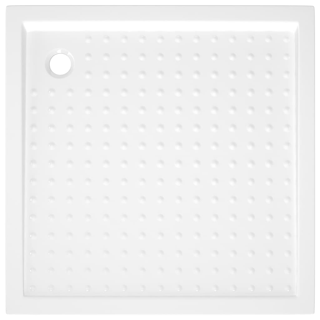 vidaXL Base de chuveiro com pontos 80x80x4 cm ABS branco