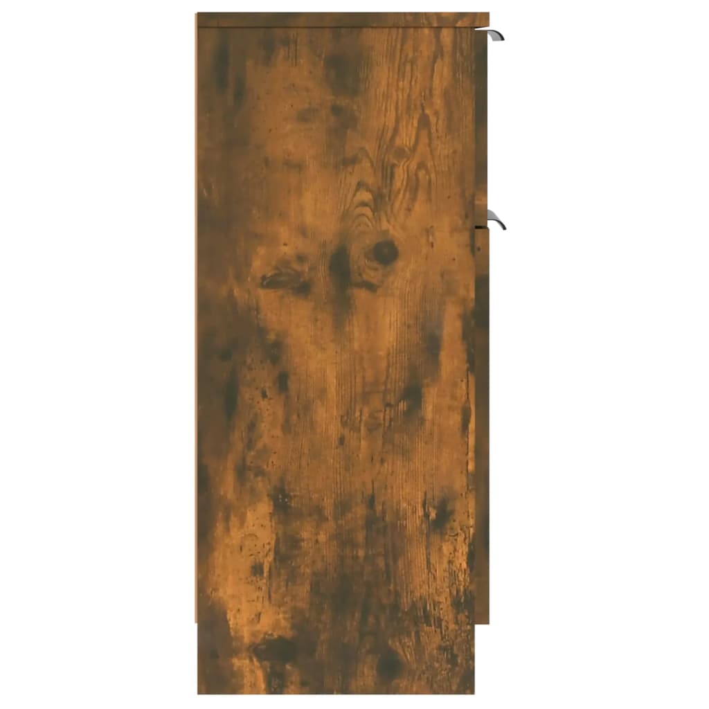 vidaXL Aparador 30x30x70 cm madeira processada cor carvalho fumado