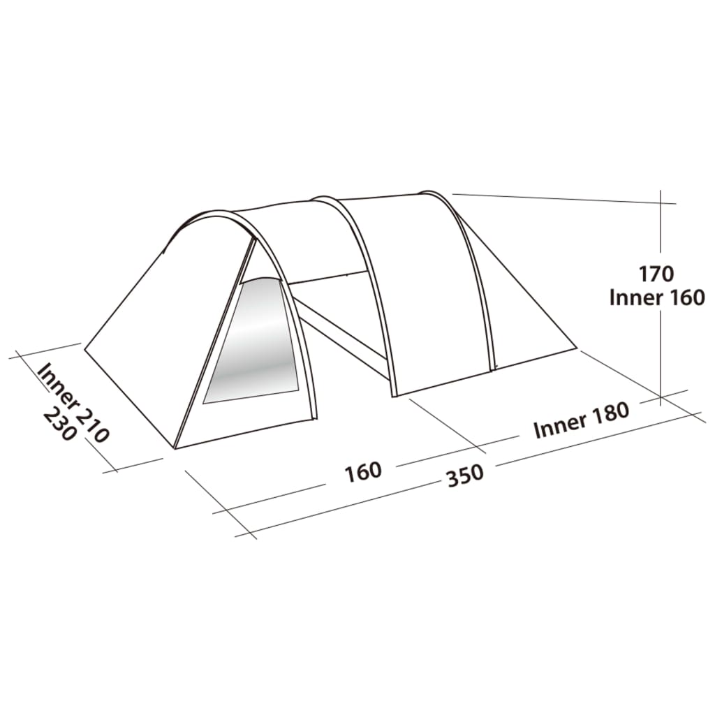Easy Camp Tenda Galaxy 300 para 3 pessoas verde rústico