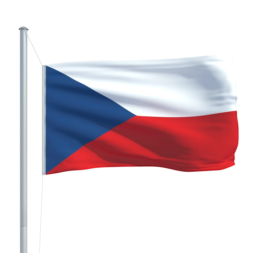 vidaXL Bandeira da República Checa com mastro de alumínio 6,2 m