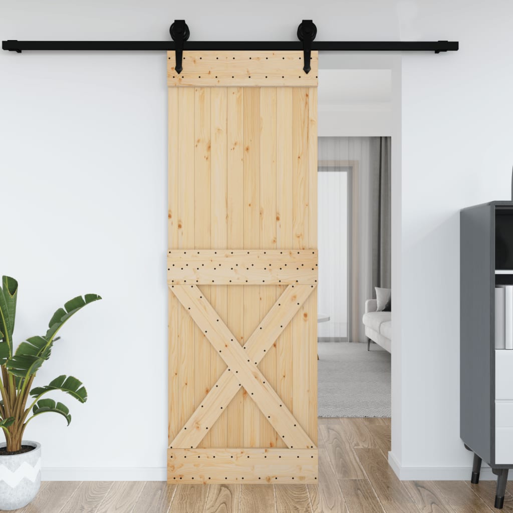 vidaXL Porta NARVIK 80x210 cm madeira de pinho maciça