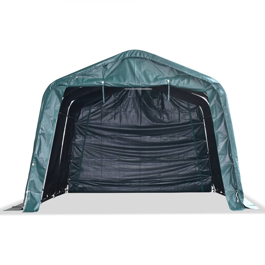 vidaXL Tenda para gado removível PVC 550 g/m² 3,3x4,8 m verde escuro