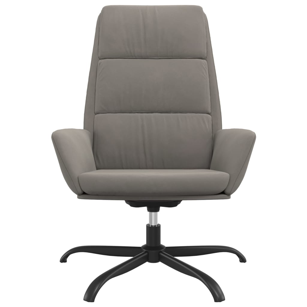 vidaXL Cadeira de descanso veludo cinzento-claro