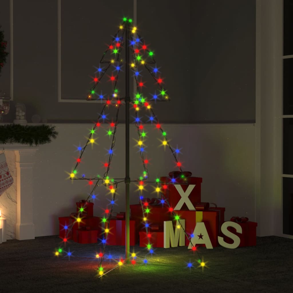 vidaXL Árvore de Natal em cone 160 LEDs 78x120 cm interior e exterior